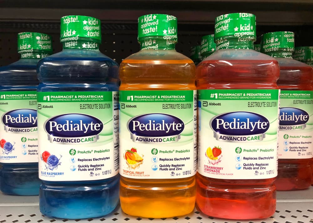 Pedialyte on store shelf - can dogs safely drink it?