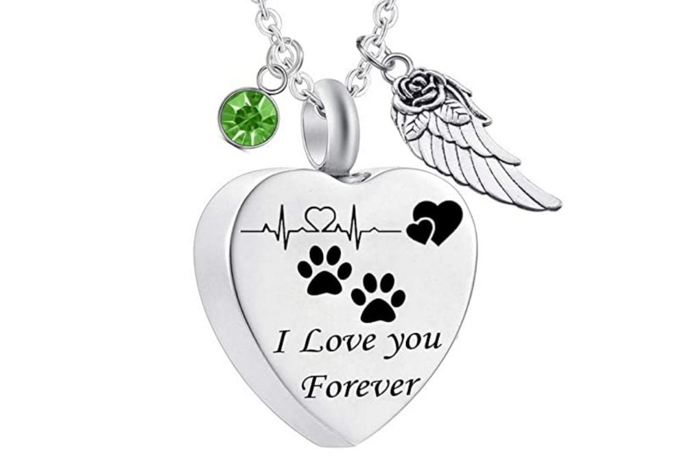 Dog memorial necklace