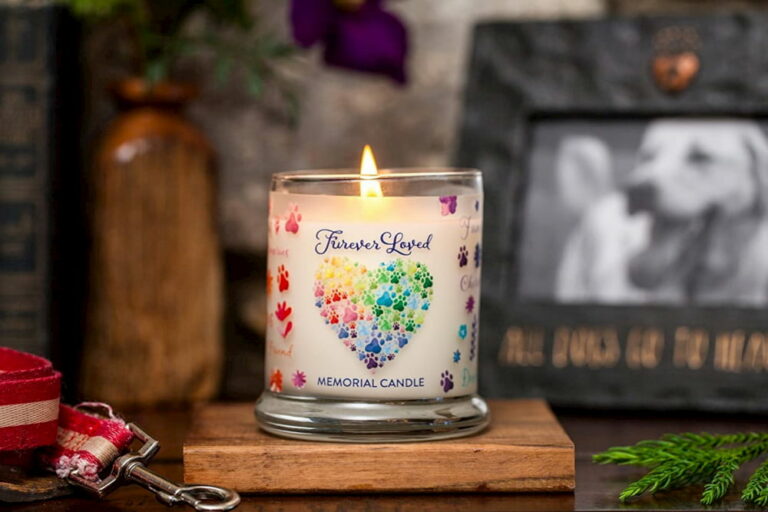 dog memorial gift candle