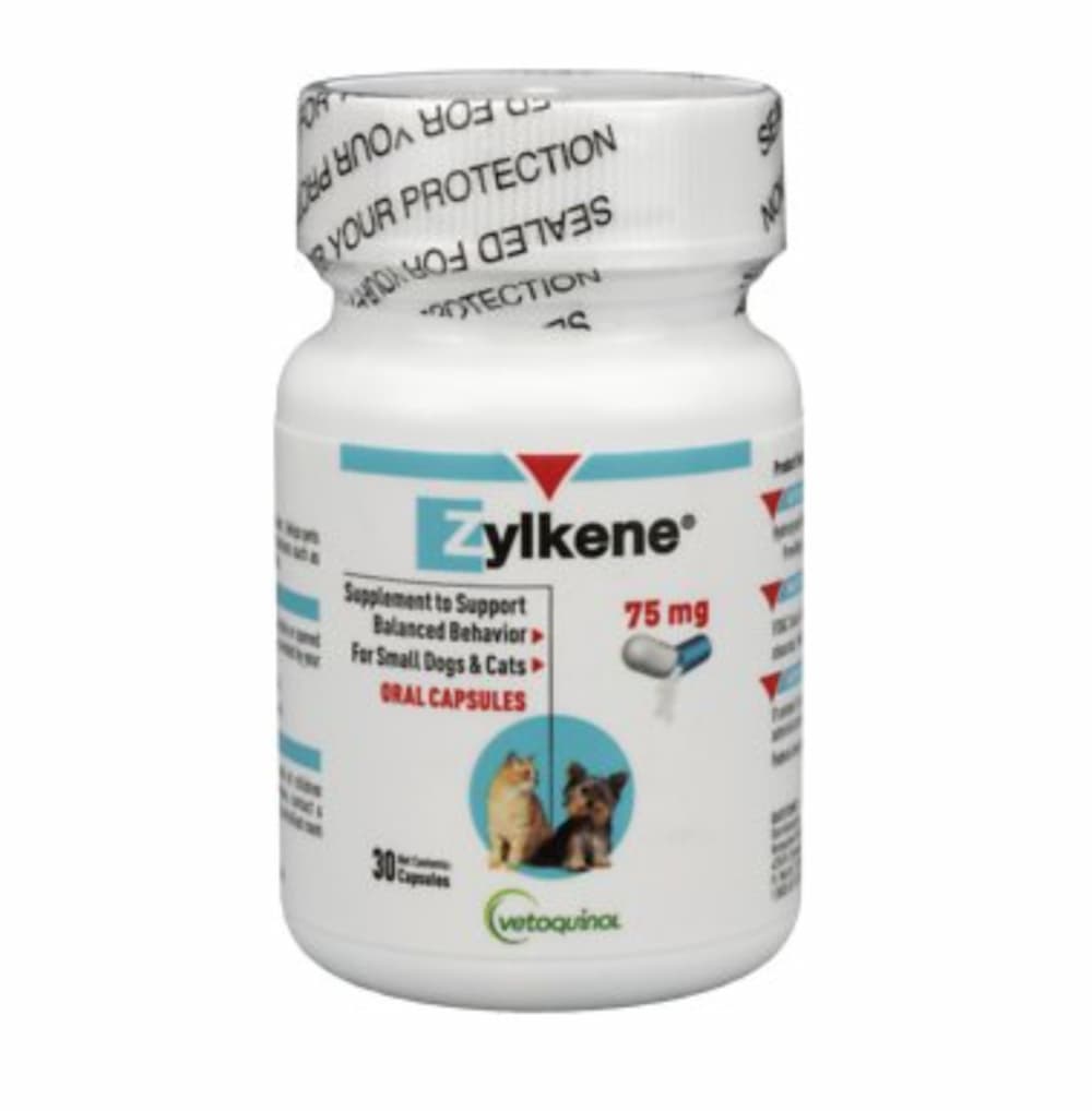 Vetoquinol Zylkene Capsules Calming Supplement for Cats & Dogs