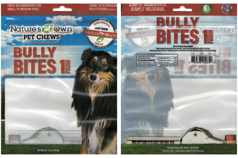 Nature’s Own Pet Chews Bully Bites Recall