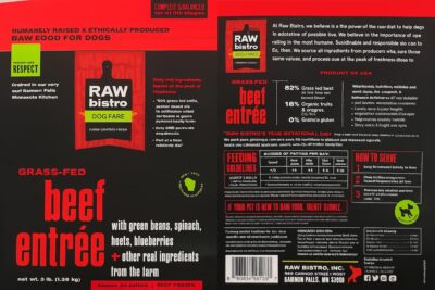 Raw Bistro Pet Fare Recalls Frozen Beef Entrée Because of Possible Salmonella Health Risk