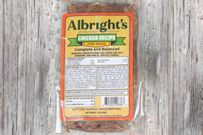 Albright’s Raw Pet Food Recalled for Potential Salmonella