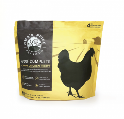 Oma’s Pride Recalls Woof Complete Canine Chicken Recipe Due to Salmonella Contamination